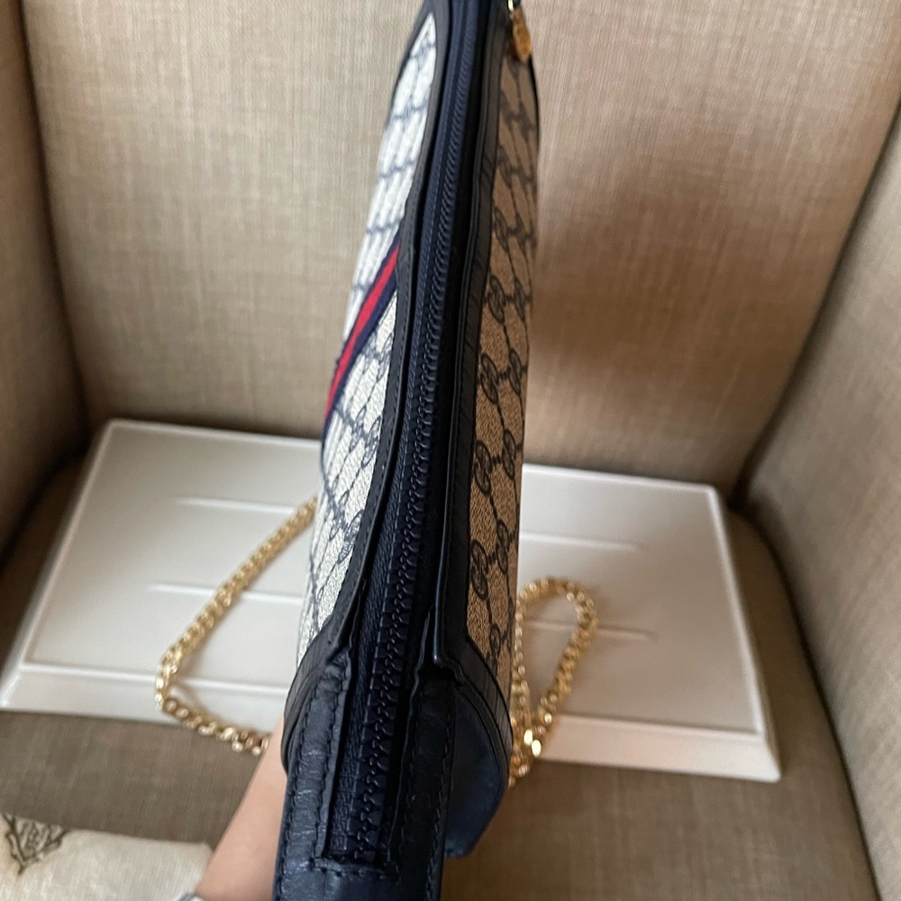 Authentic Gucci vintage web sherry line clutch bag 001.104.0915 (D7090) - Picture 6 of 15